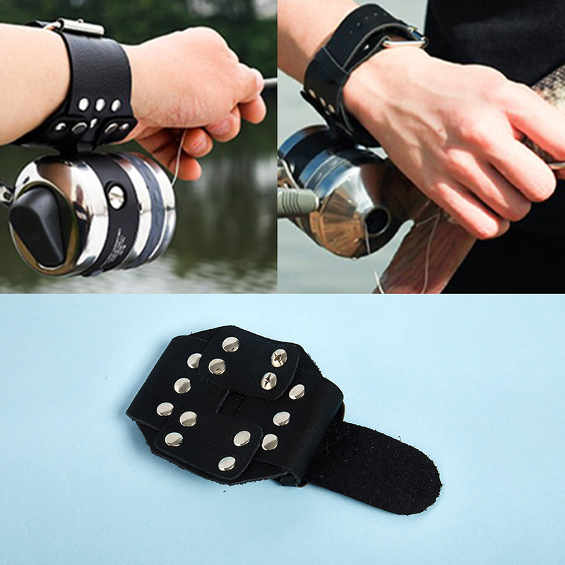 Fishing Gloves - 新しい 1Pc スリングショットリストバンド釣り狩猟リールホルダーガードキャプチャグローブ調節可能なストラップ