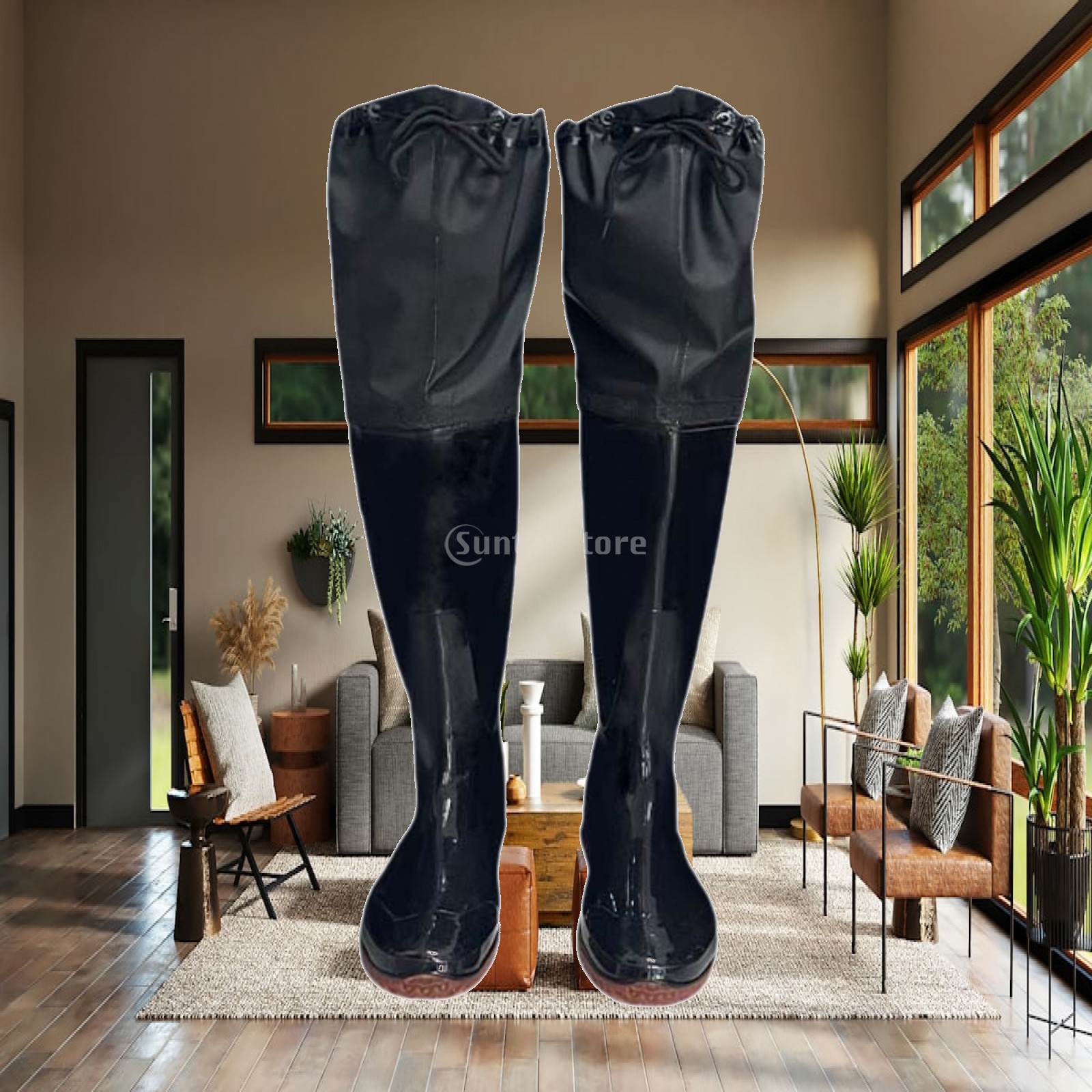 Fishing Pants Waterproof - 防水加工を施した、滑り止めソール付きの狩猟用ブーツ型ウェーダー。男性用および女性用で、釣りや作業に適したウェーディングパンツ。