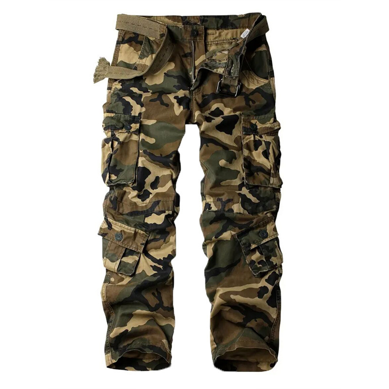 Fishing Pants Waterproof - 2026年新作 メンズ タクティカル迷彩オーバーオール 高品質コットン マルチポケットパンツ スポーツトレーニング