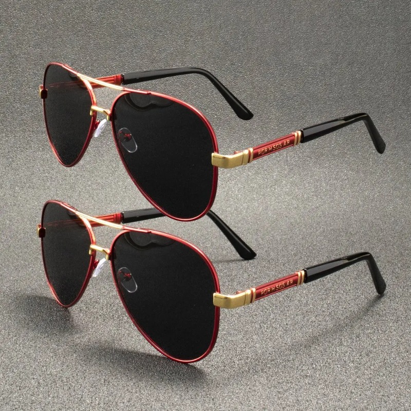 1/2個入り レトロ調偏光サングラス メンズ メタルフレーム - Fishing Sunglasses Polarized のレビューと価格