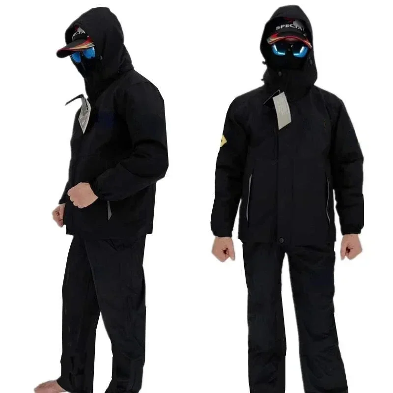 メンズ厚手のフィッシングウェアセット,防水,暖かいフリース, - Fishing Rain Suit のレビューと価格