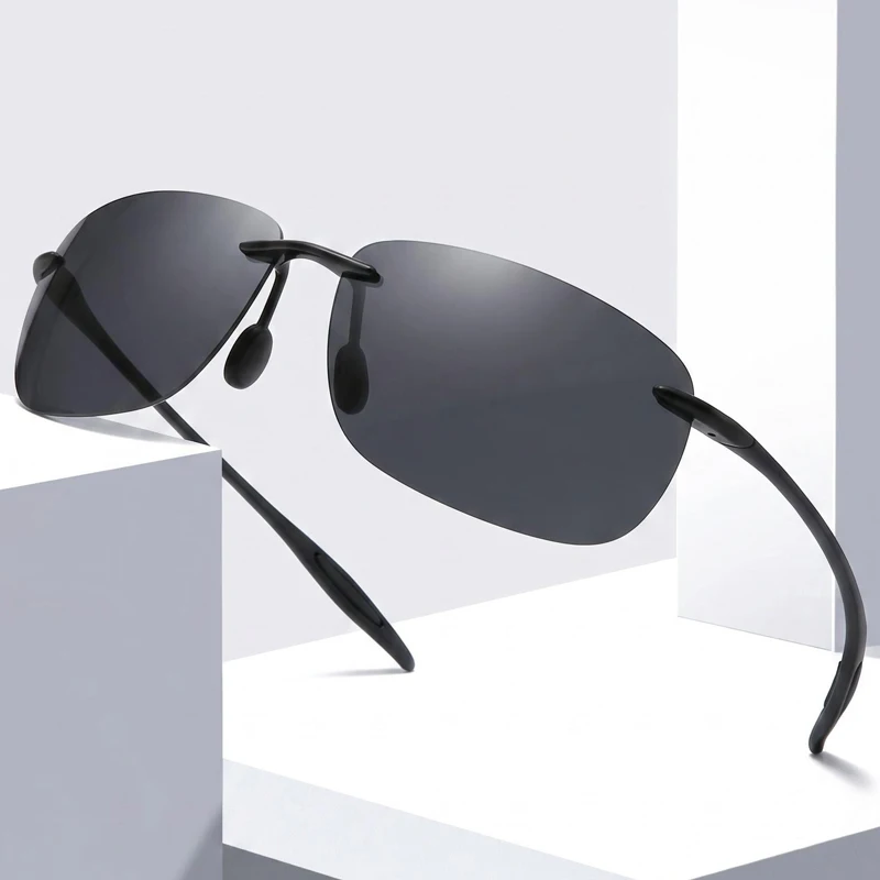 新作メンズ超軽量TR90偏光サングラス。男女兼用、フレームレ - Fishing Sunglasses Polarized のレビューと価格