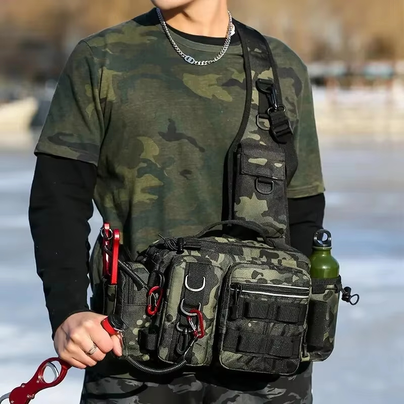 アウトドア戦術キャンプクライミングウエストスリングバッグクロ - Fishing Belt のレビューと価格