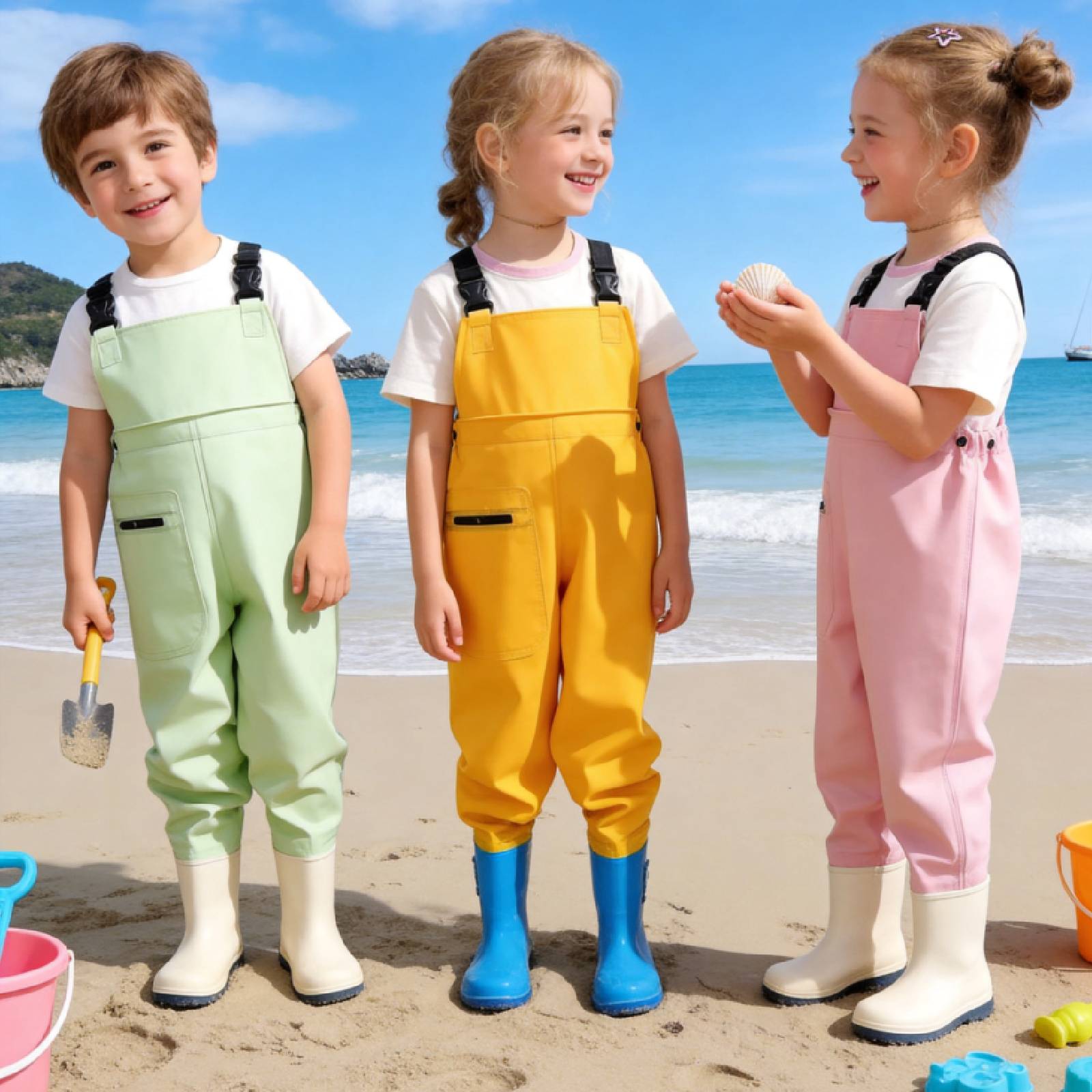 子供用オーバーオール防水ウェーディングパンツ海釣りスーツ幼稚 - Fishing Pants Waterproof のレビューと価格